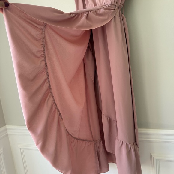 Elegant Pink‎ Wrap Style Dress Sz L NWT - Picture 7 of 8